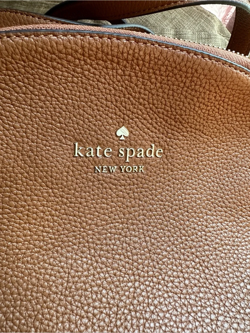 Kate Spade New York Tan Pebbled Leather Backpack